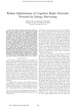 Robust optimization of cognitive radio networks powered by energy