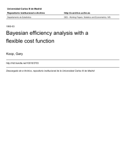 Bayesian efficiency analysis with a flexible cost function - e