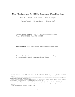 New Techniques for DNA Sequence Classification