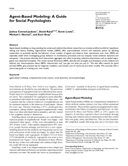 Agent-Based Modeling: A Guide for Social
