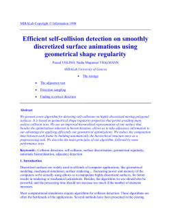 Efficient self-collision detection on smoothly discretized