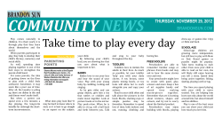 Take time to play every day - Child and Family Services of Western
