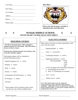 2017-2018 course selection