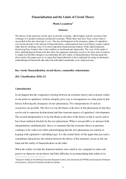 Financialisation and the Limits of Circuit Theory - Post