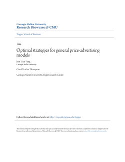 Optimal strategies for general price-advertising models