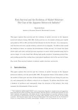 Firm Survival and the Evolution of Market Structure: The Case of the