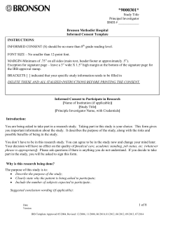 IRB Informed Consent Template