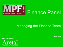 Managing the Finance Team - Managing Partners` Forum