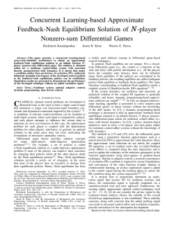player nonzero-sum differential games