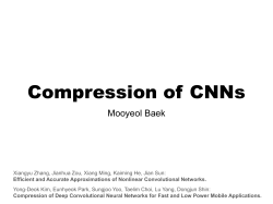 Compression of CNNs - POSTECH Computer Vision Lab