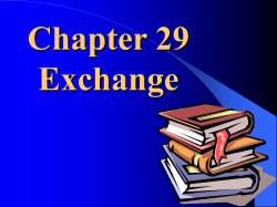 Chapter 29 Exchange