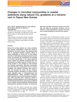 Changes in microbial communities in coastal sediments along