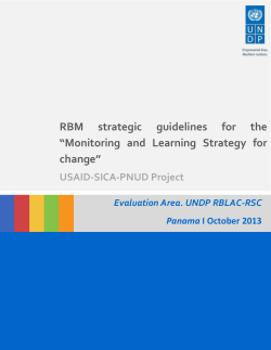 Monitoring and Learning for Change Strategy