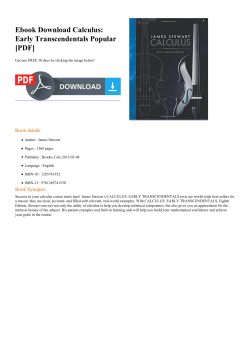 Ebook Calculus: Early Transcendentals