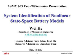 Presentation - UMD MATH - University of Maryland