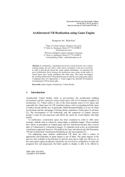 Architectural VR Realization using Game Engine