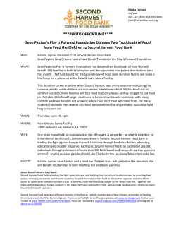 PHOTO OPPORTUNITY*** Sean Payton`s Play It Forward