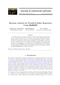 Bayesian Analysis for Penalized Spline Regression Using WinBUGS