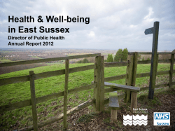 Health Priorities for East Sussex