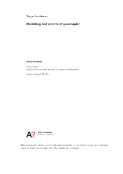 Modelling and control of quadcopter