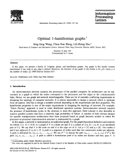 Optimal 1 -hamiltonian graphs 1