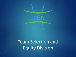 Team Selection and Equity Division