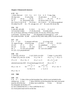Answers to Chapter 3 Homework Assignments