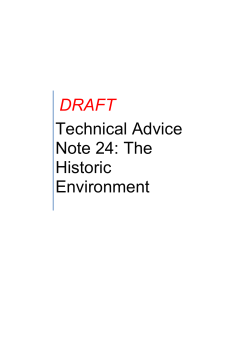 Technical Advice Note 24: The Historic Environment