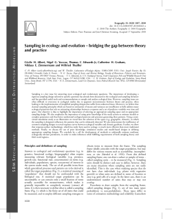 Sampling in ecology and evolution bridging the gap between theory