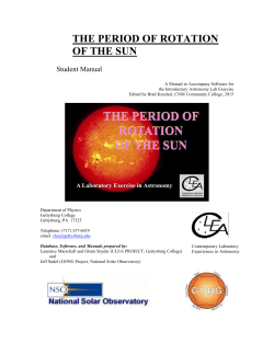 the period of rotation of the sun