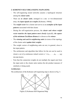 2- KOHONEN SELF-ORGANIZING MAPS (SOM)
