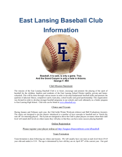 East Lansing Baseball Club Information