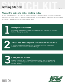 Move your accounts to First Federal in a few quick steps! Opens a