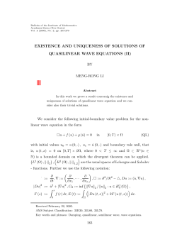 existence and uniqueness of solutions of quasilinear wave