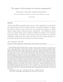 The impact of firm prestige on executive compensation