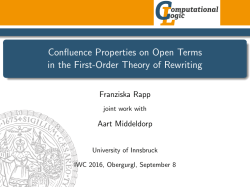 Confluence Properties on Open Terms in the First