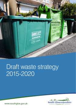 Draft waste strategy 2015-2020 - South Gloucestershire Council