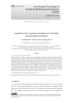 Equilibrium Price Application Modelling for