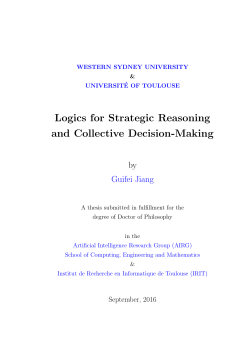 Logics for Strategic Reasoning and Collective Decision