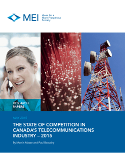 The State of Competition in Canada`s Telecommunications Industry