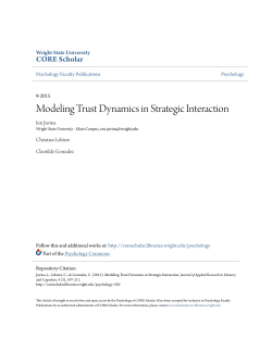 Modeling Trust Dynamics in Strategic Interaction
