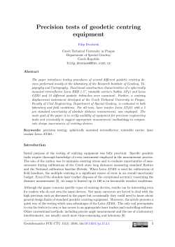 Precision tests of geodetic centring equipment