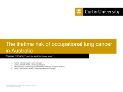 The lifetime risk of occupational lung cancer in Australia