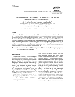An efficient numerical solution for frequency response function of