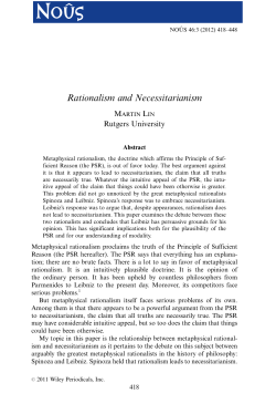 Rationalism and Necessitarianism