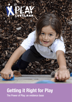 Getting it Right for Play