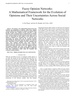 Fuzzy Opinion Networks: A Mathematical Framework for the