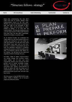 Structure follows strategy