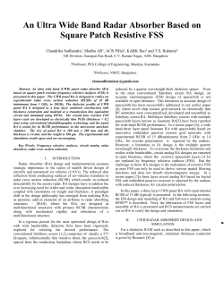 An Ultra Wide Band Radar Absorber Based on Square Patch
