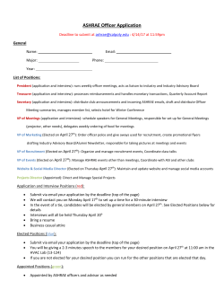 ASHRAE Officer Application